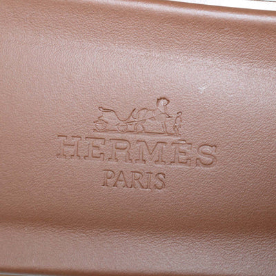 Hermes Black Box Calf Leather Oran Sandals
