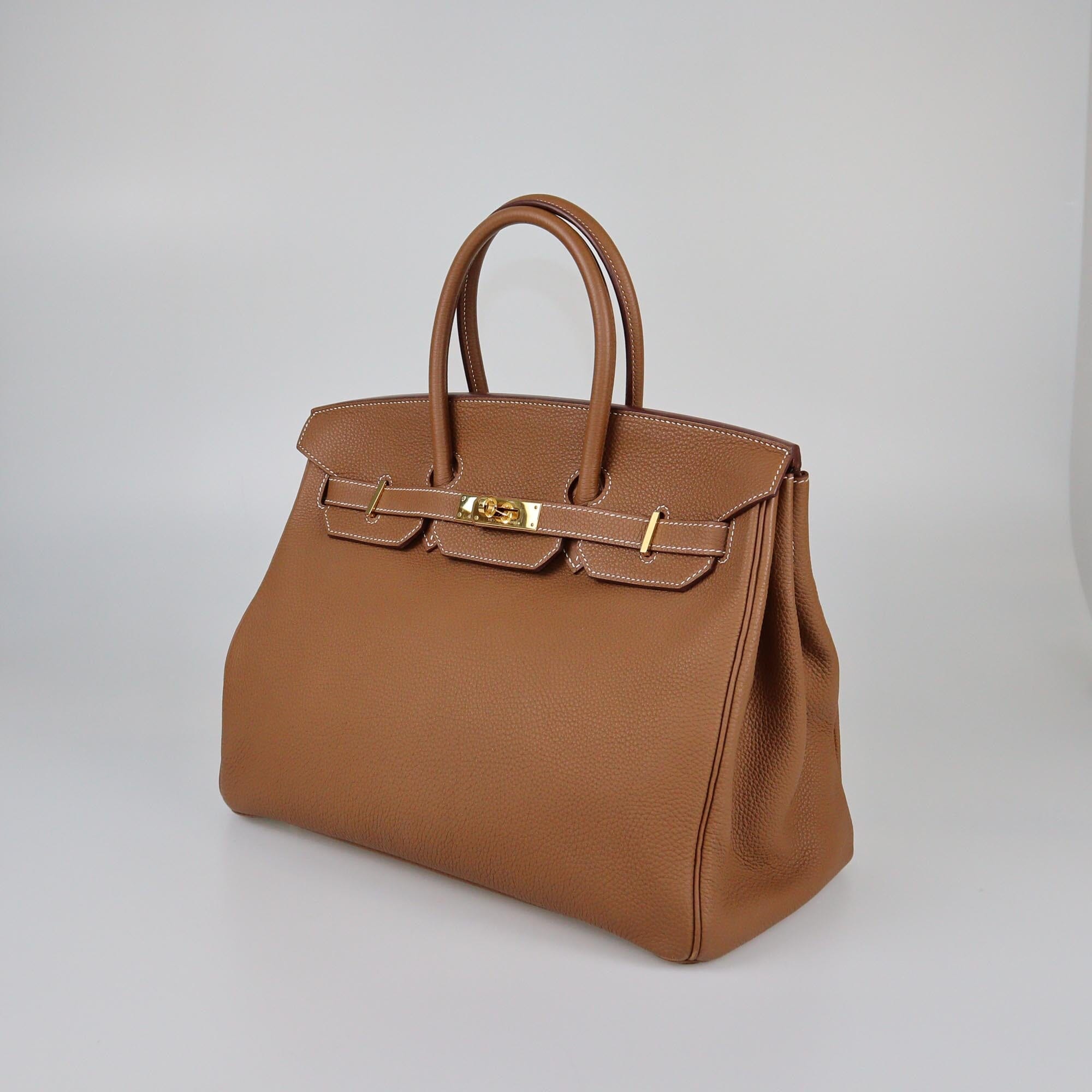 Hermes Gold Togo Gold Hardware Birkin 35 Bag Womens Hermes 