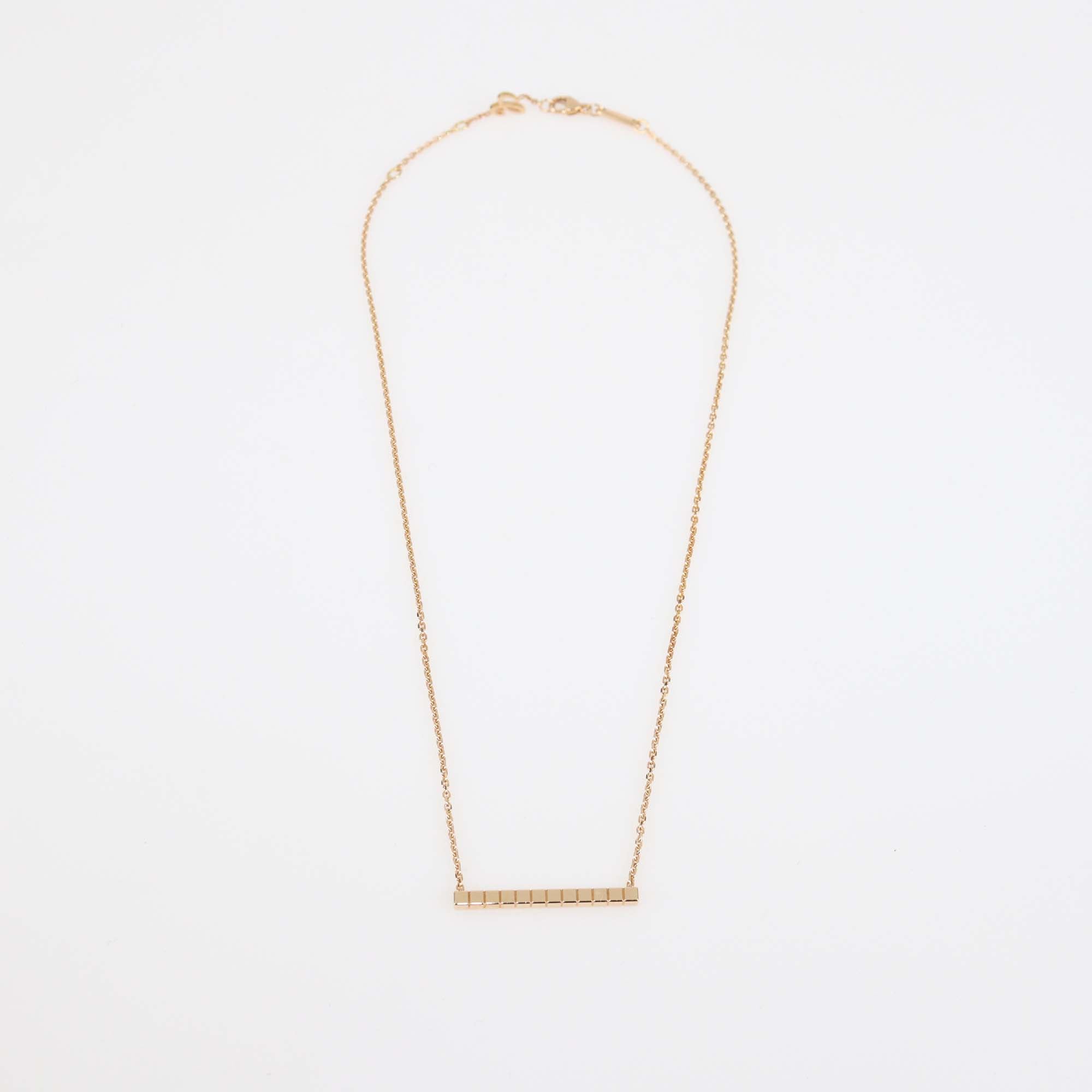 Chopard Ethical 18K Rose Gold Diamond Ice Cube Necklace