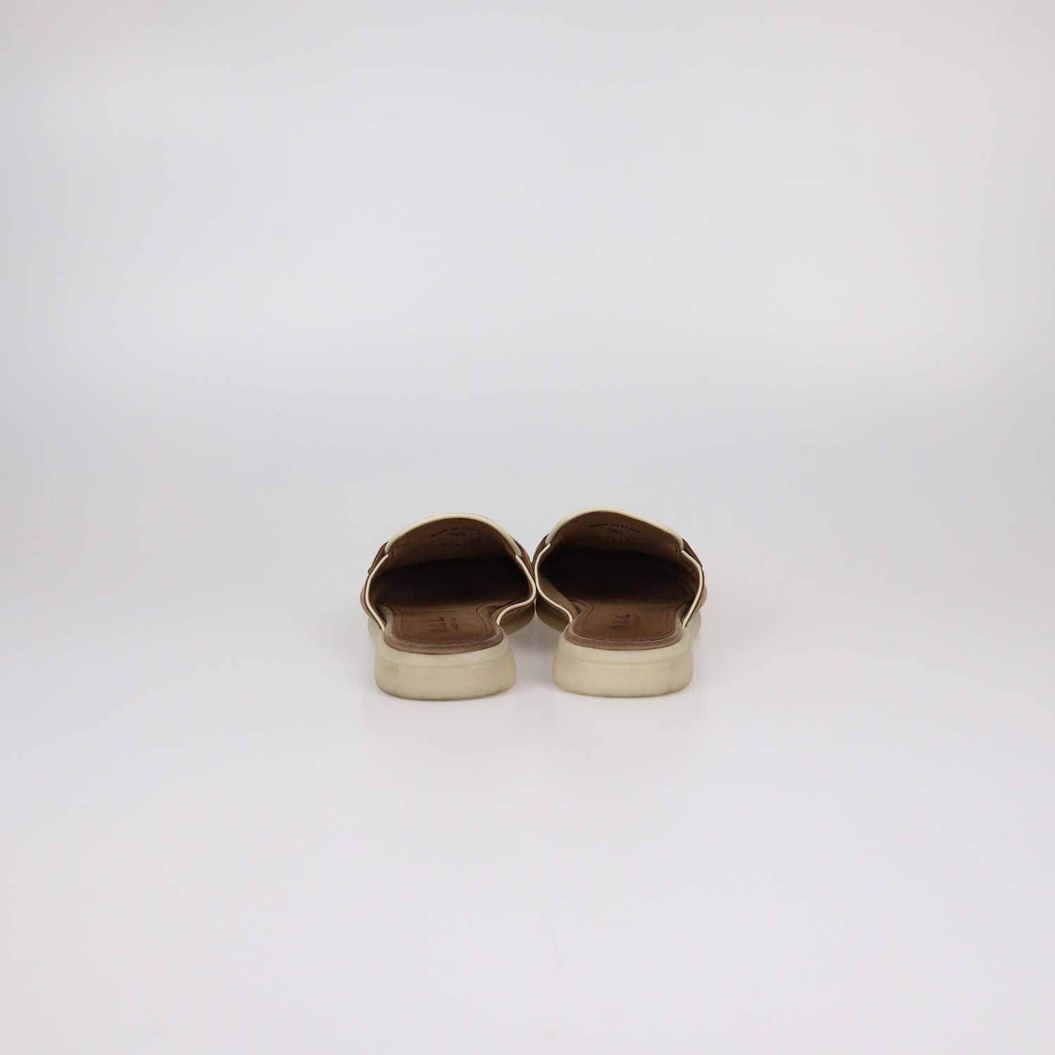 Loro Piana Brown Suede Charms Walk Mules