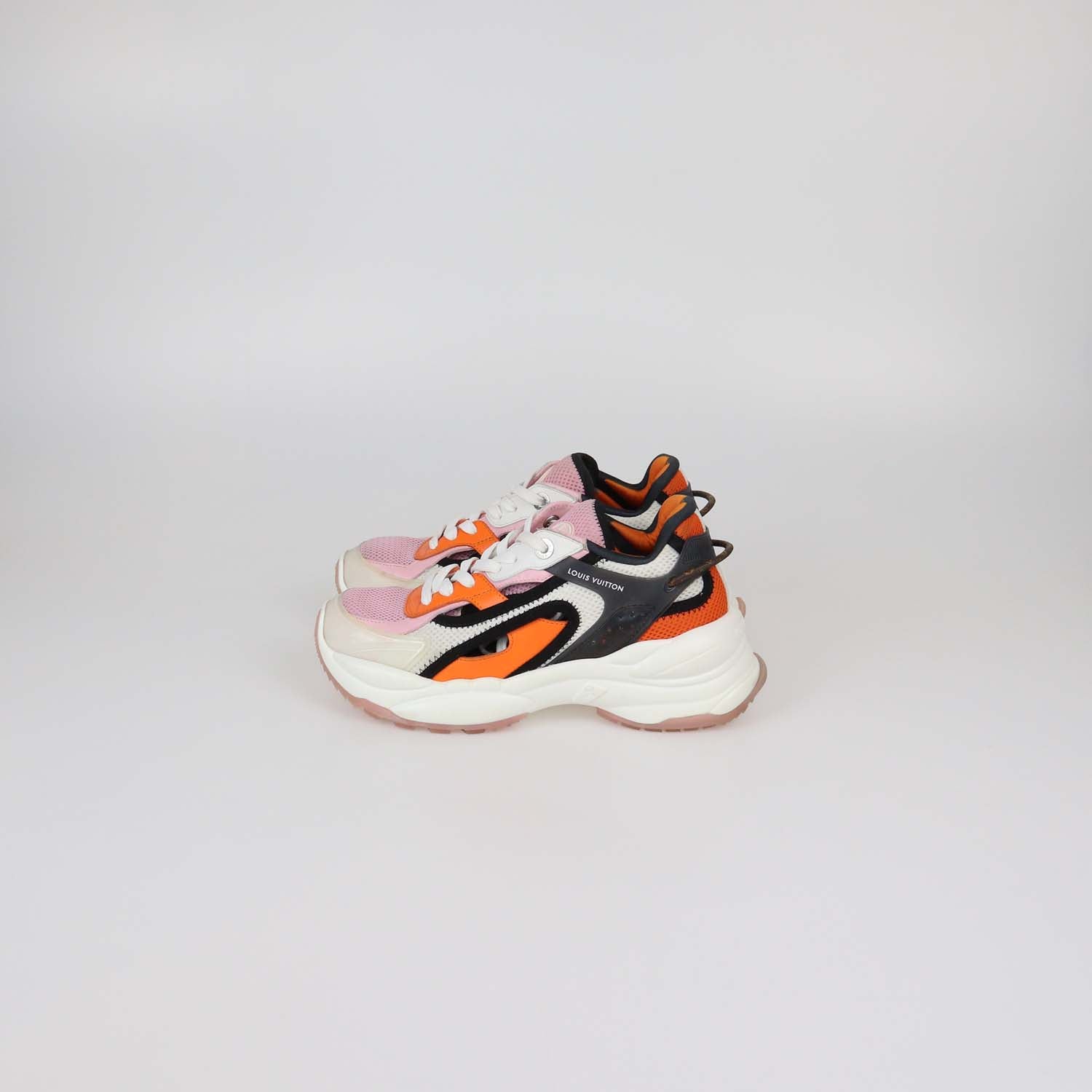 Louis Vuitton Multicolor Mesh and Leather Run 55 Sneakers