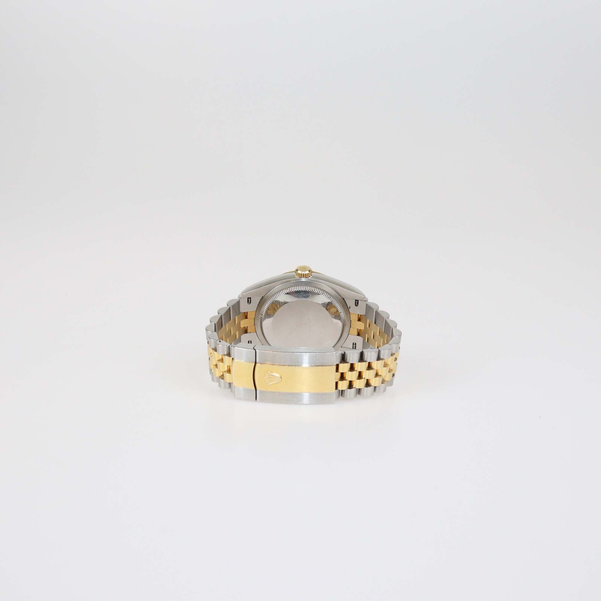 Rolex White 18K Yellow Gold Stainless Steel Datejust 36 mm Watch