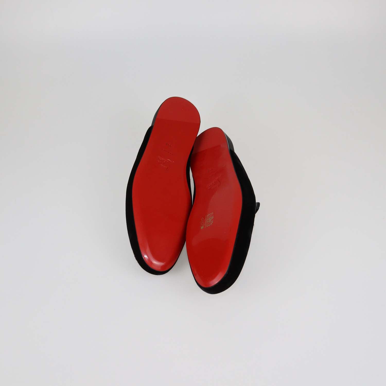 Christian Louboutin Black Velvet Coolito Embellished Mules