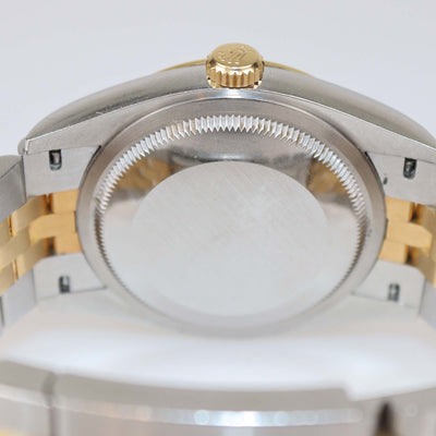 Rolex White 18K Yellow Gold Stainless Steel Datejust 36 mm Watch