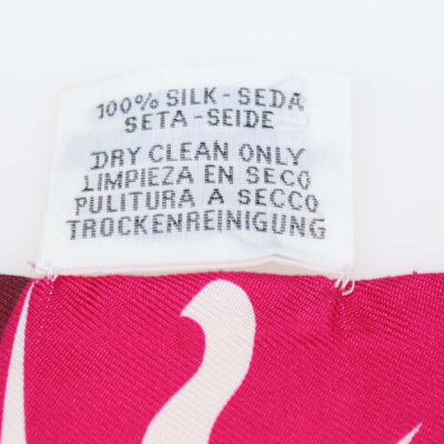 Hermes Fuchsia, White, Bordeaux Silk Astrologie a Pois Print Twilly