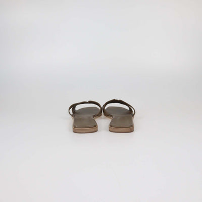 Hermes Etoupe Epsom Leather Oran Sandals