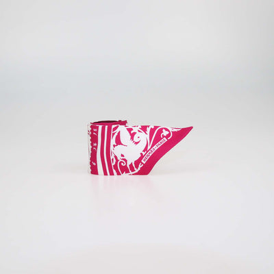 Hermes Fuchsia, White, Bordeaux Silk Astrologie a Pois Print Twilly