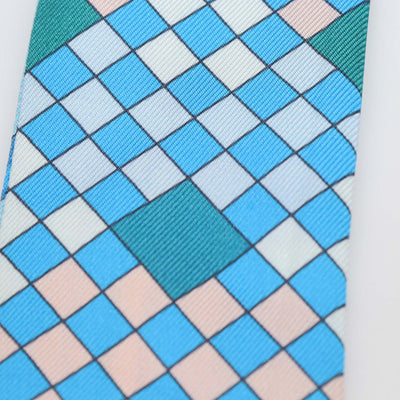 Hermes Blue Silk Colliers de Chiens Print Twilly