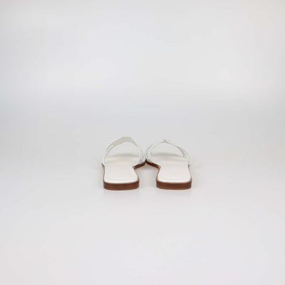 Hermes White Box Calf Leather Oran Sandals