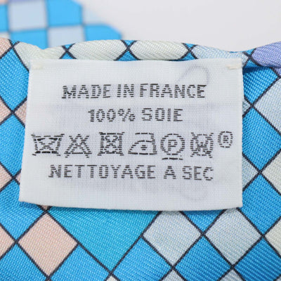 Hermes Blue Silk Colliers de Chiens Print Twilly