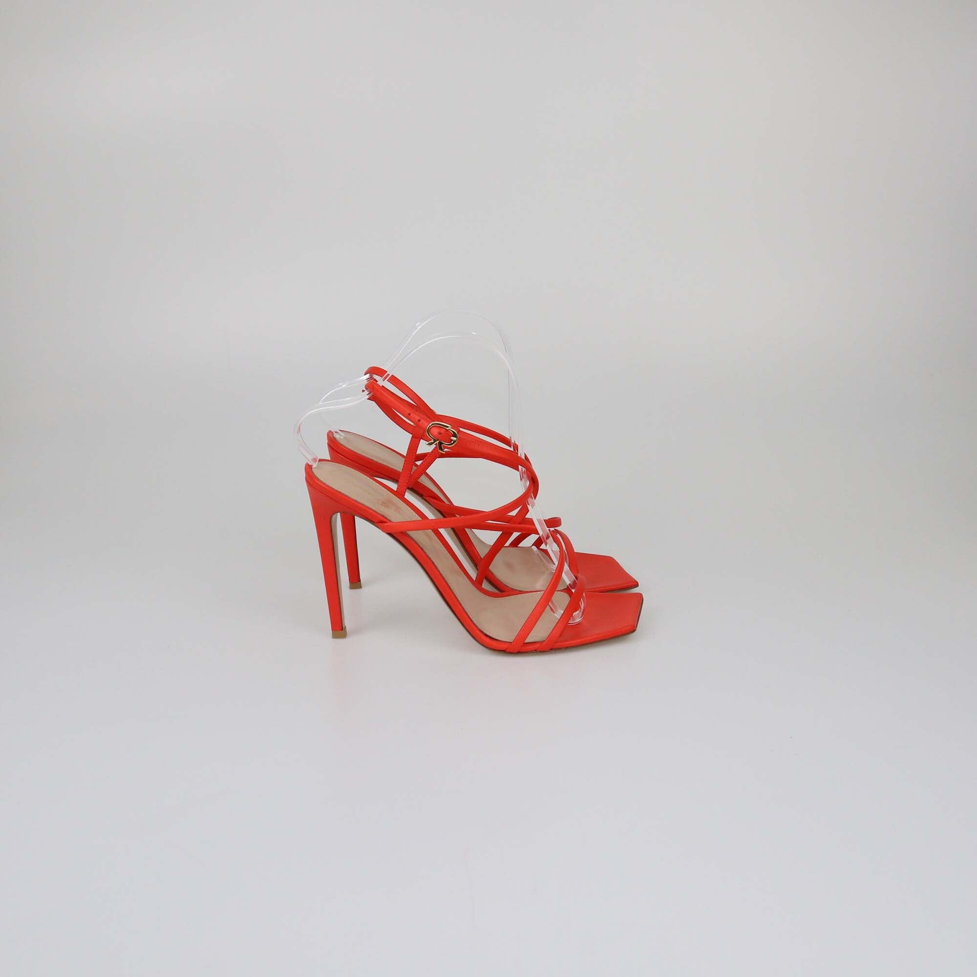 Gianvito Rossi Red Manila Sandals Womens Gianvito Rossi 