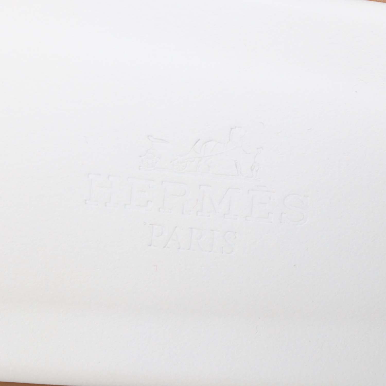 Hermes White Box Calf Leather Oran Sandals