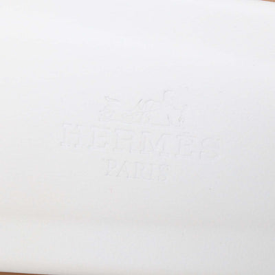 Hermes White Box Calf Leather Oran Sandals