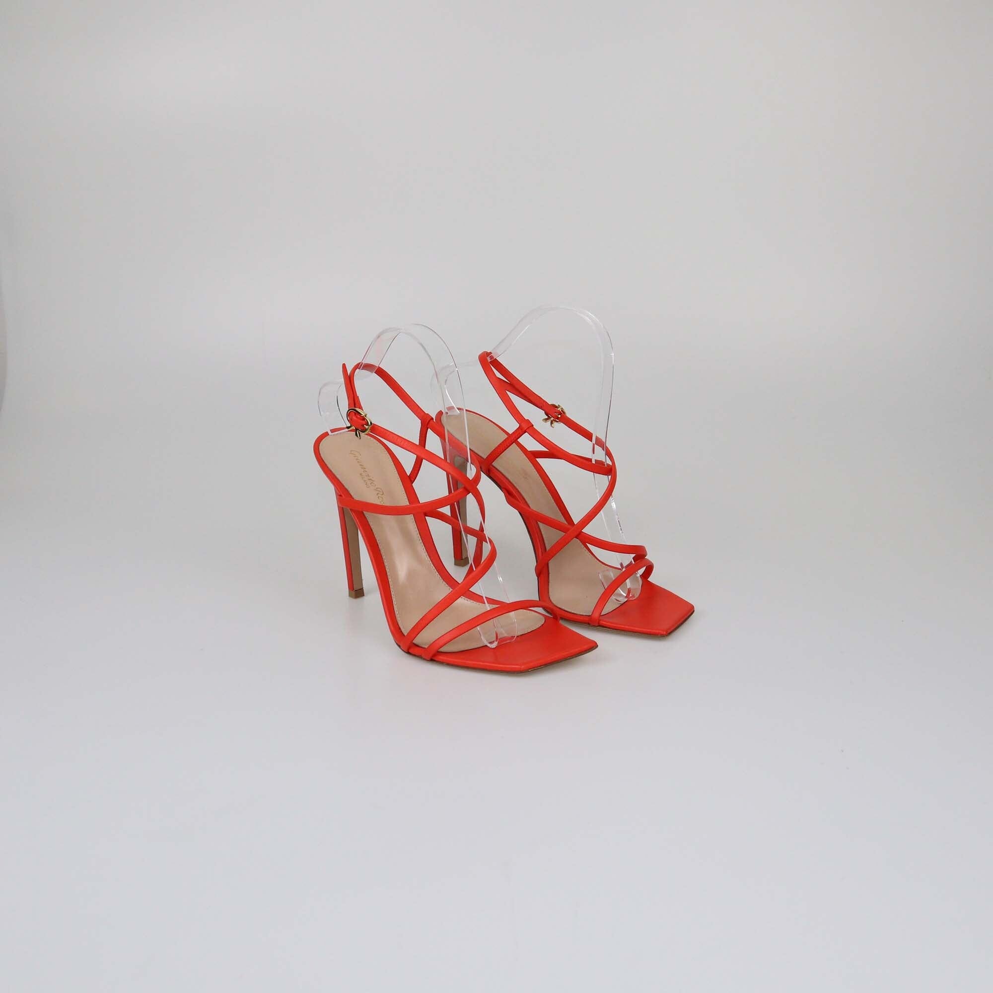 Gianvito Rossi Red Manila Sandals Womens Gianvito Rossi 