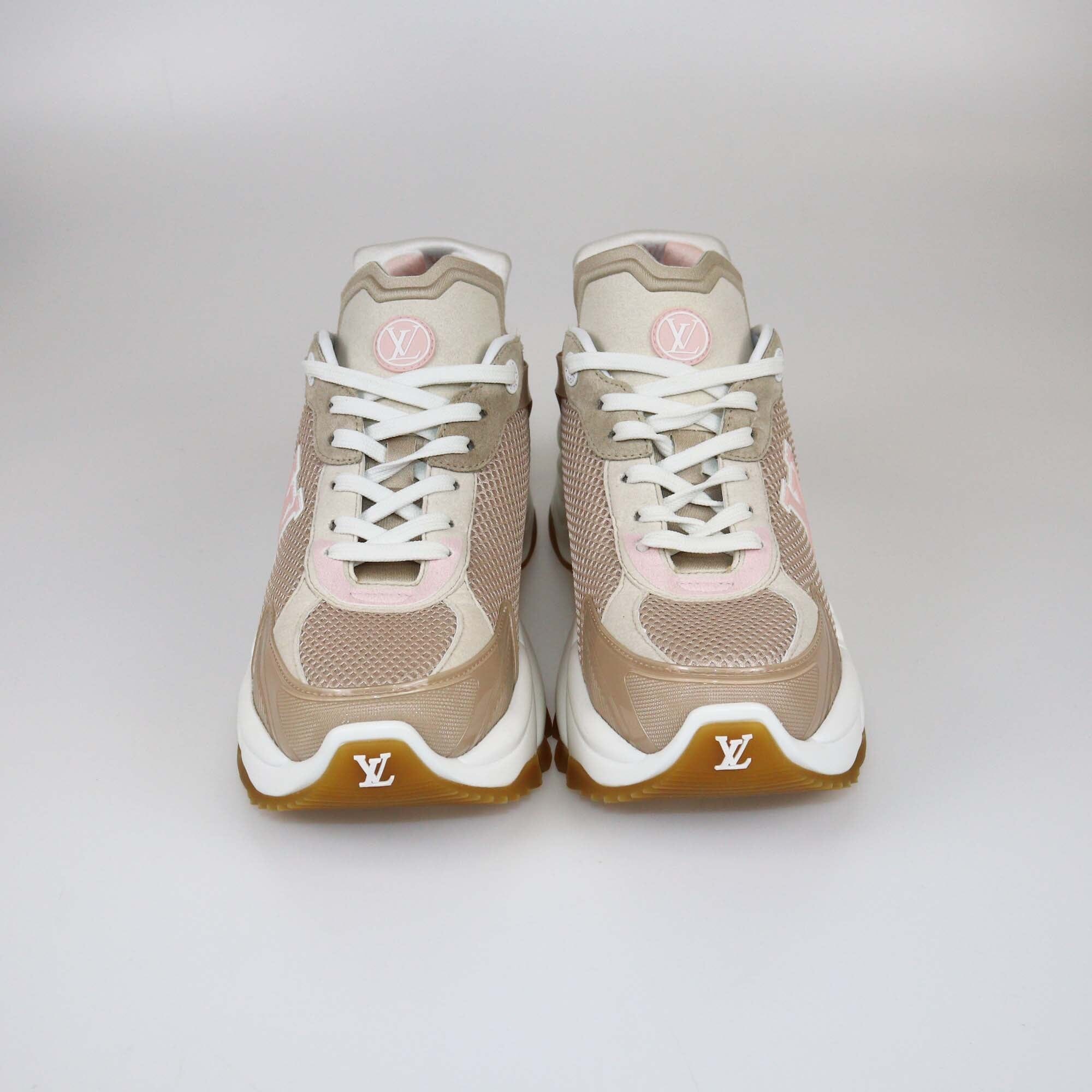 Louis Vuitton Beige/Pink Low Top Sneakers Womens Louis Vuitton 