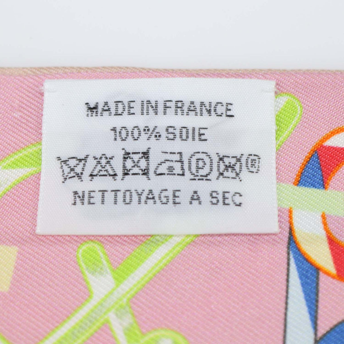 Hermes Bicolor Silk Do Re Boucles Print Twilly