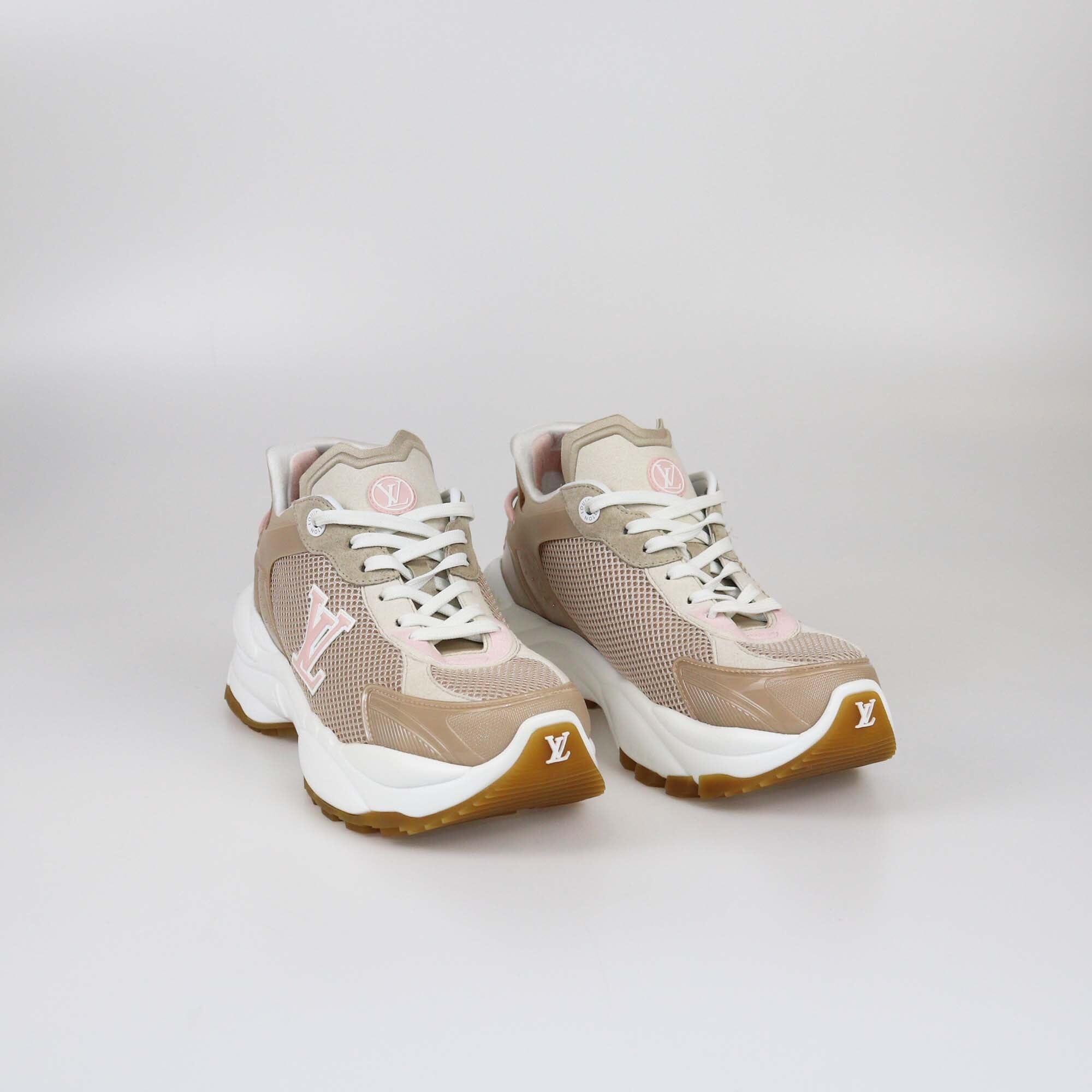 Louis Vuitton Beige/Pink Low Top Sneakers Womens Louis Vuitton 