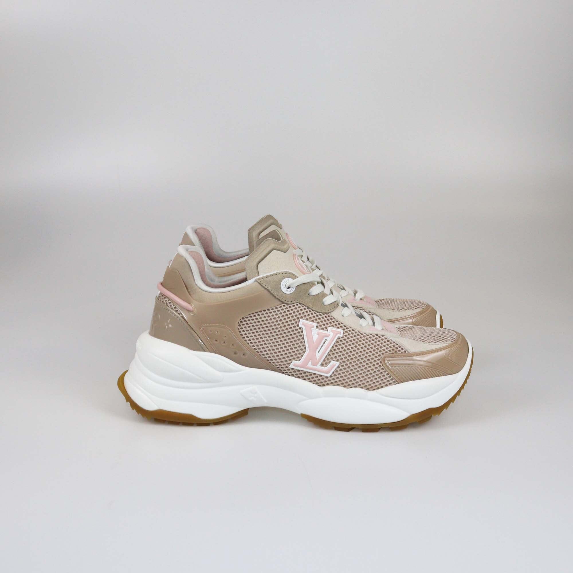 Louis Vuitton Beige/Pink Low Top Sneakers Womens Louis Vuitton 