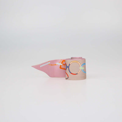 Hermes Bicolor Silk Do Re Boucles Print Twilly