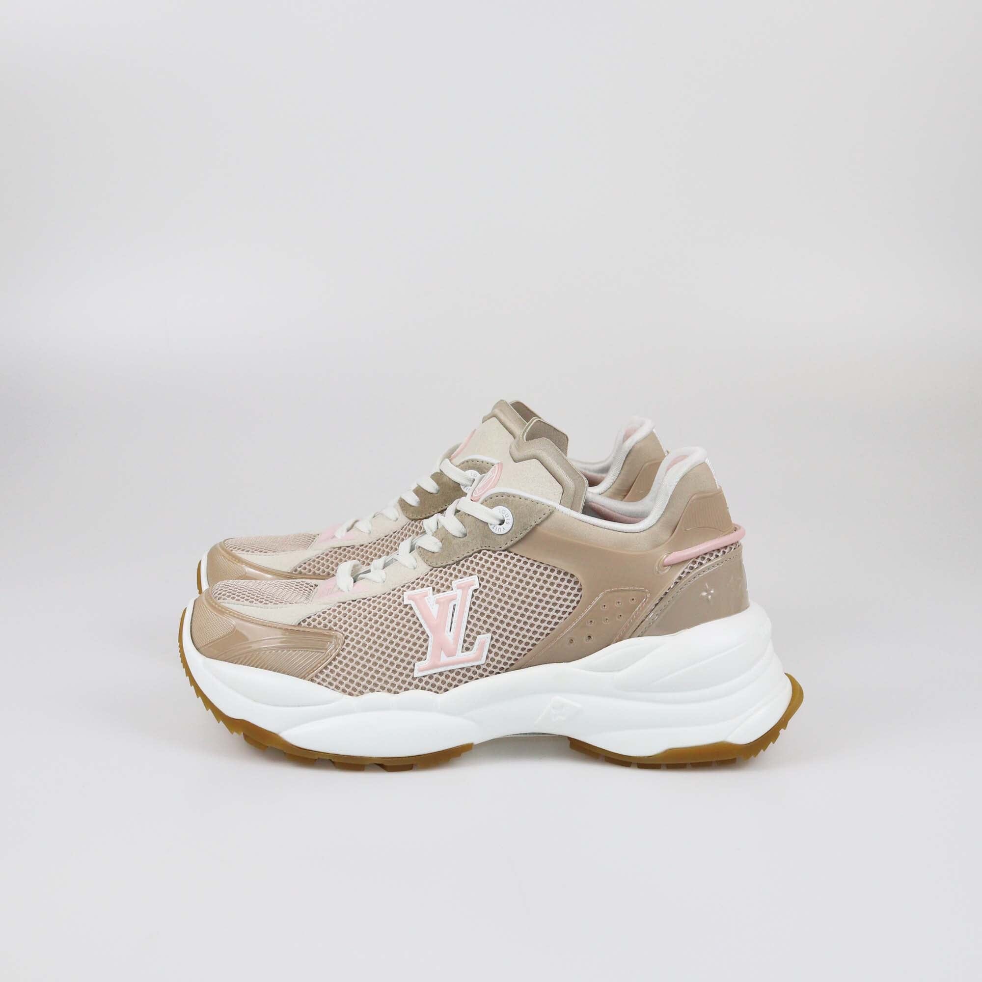 Louis Vuitton Beige/Pink Low Top Sneakers Womens Louis Vuitton 