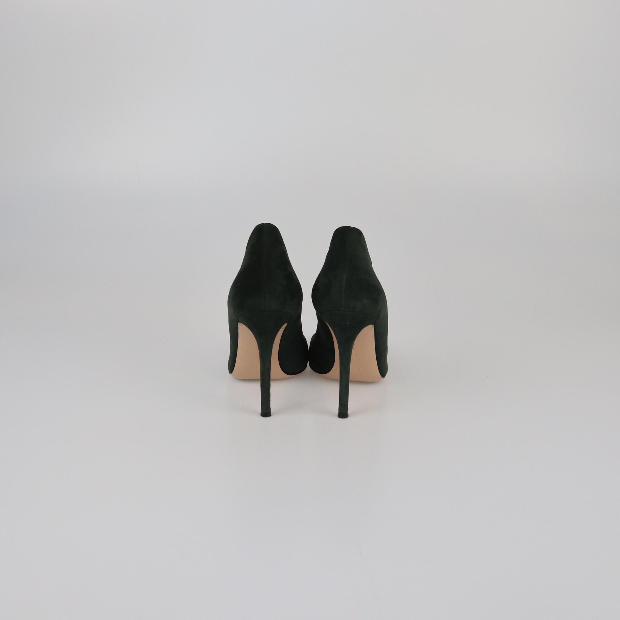 Gianvito Rossi Dark Green Elipsis Pumps Womens Gianvito Rossi 