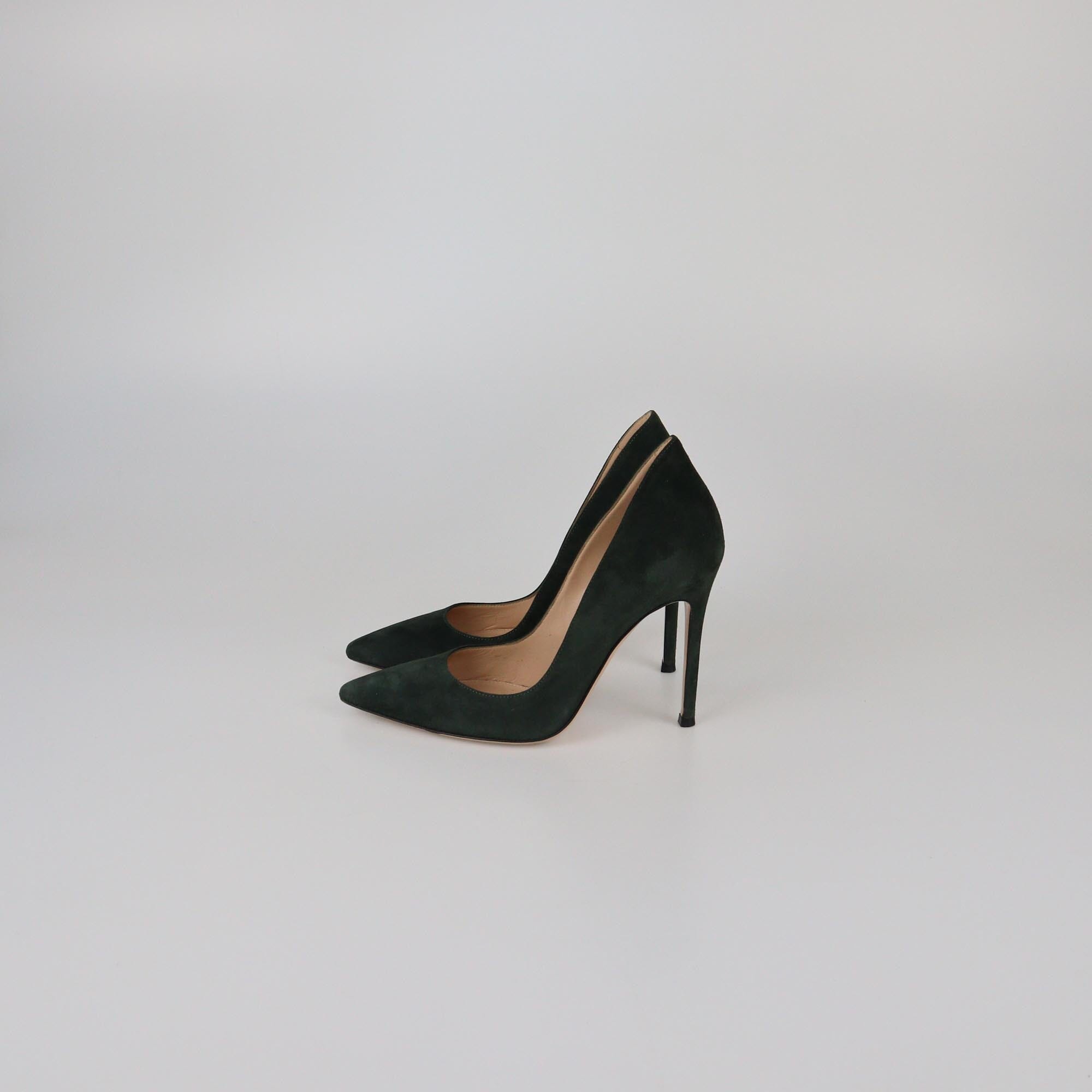 Gianvito Rossi Dark Green Elipsis Pumps Womens Gianvito Rossi 