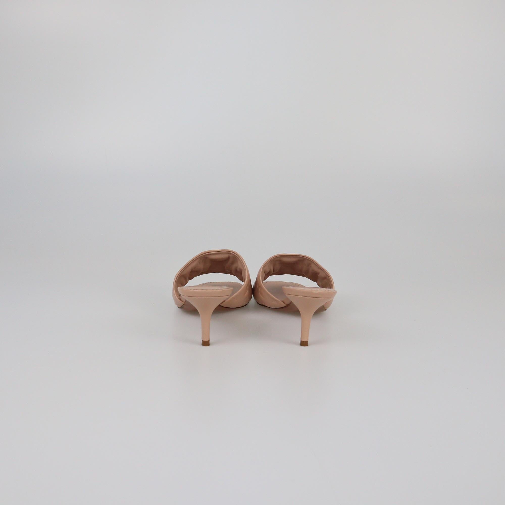Louis Vuitton Nude Monogram Embossed Revival Mules Womens Louis Vuitton 