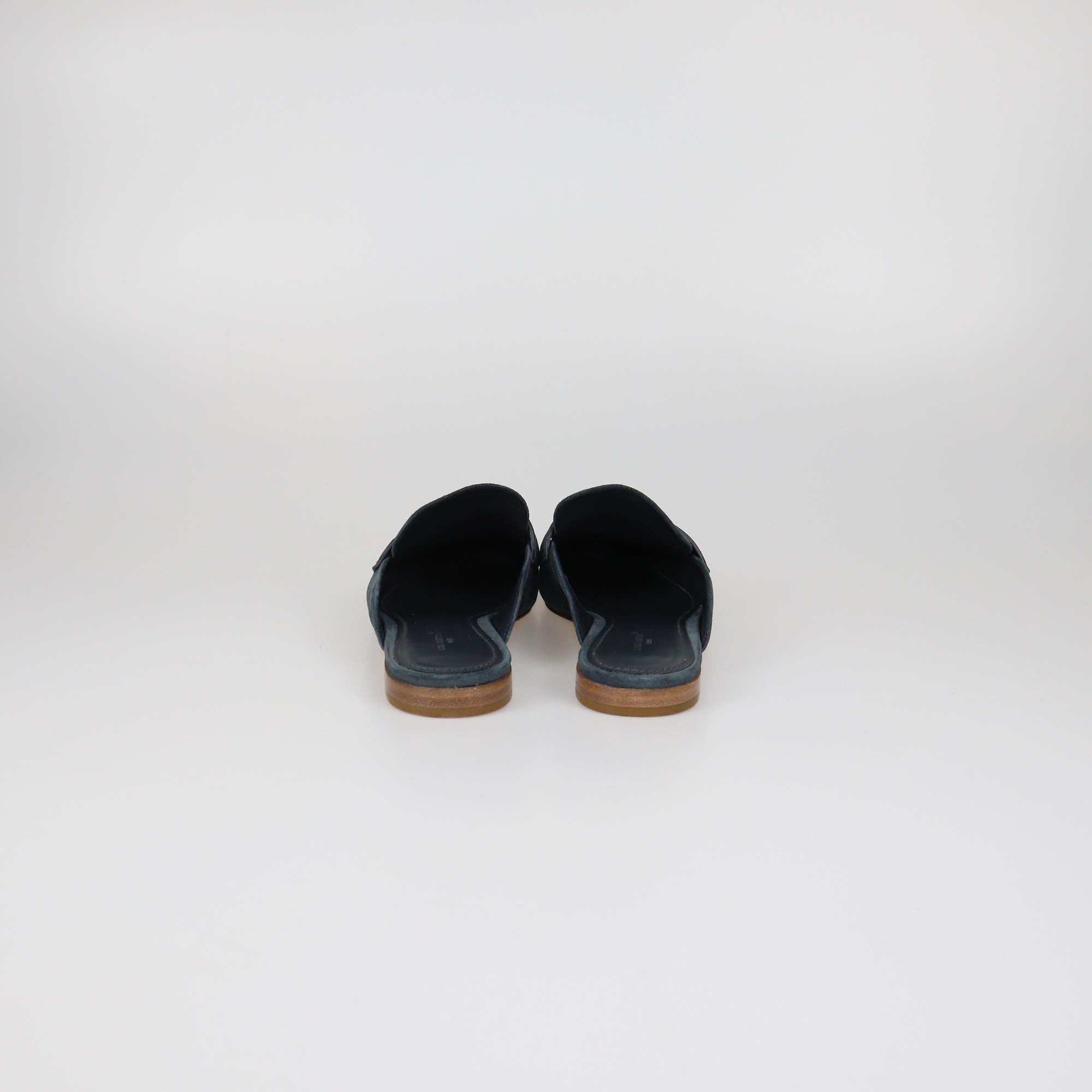 Louis Vuitton Navy Blue Suede LV Mare Flex Open Back Loafer