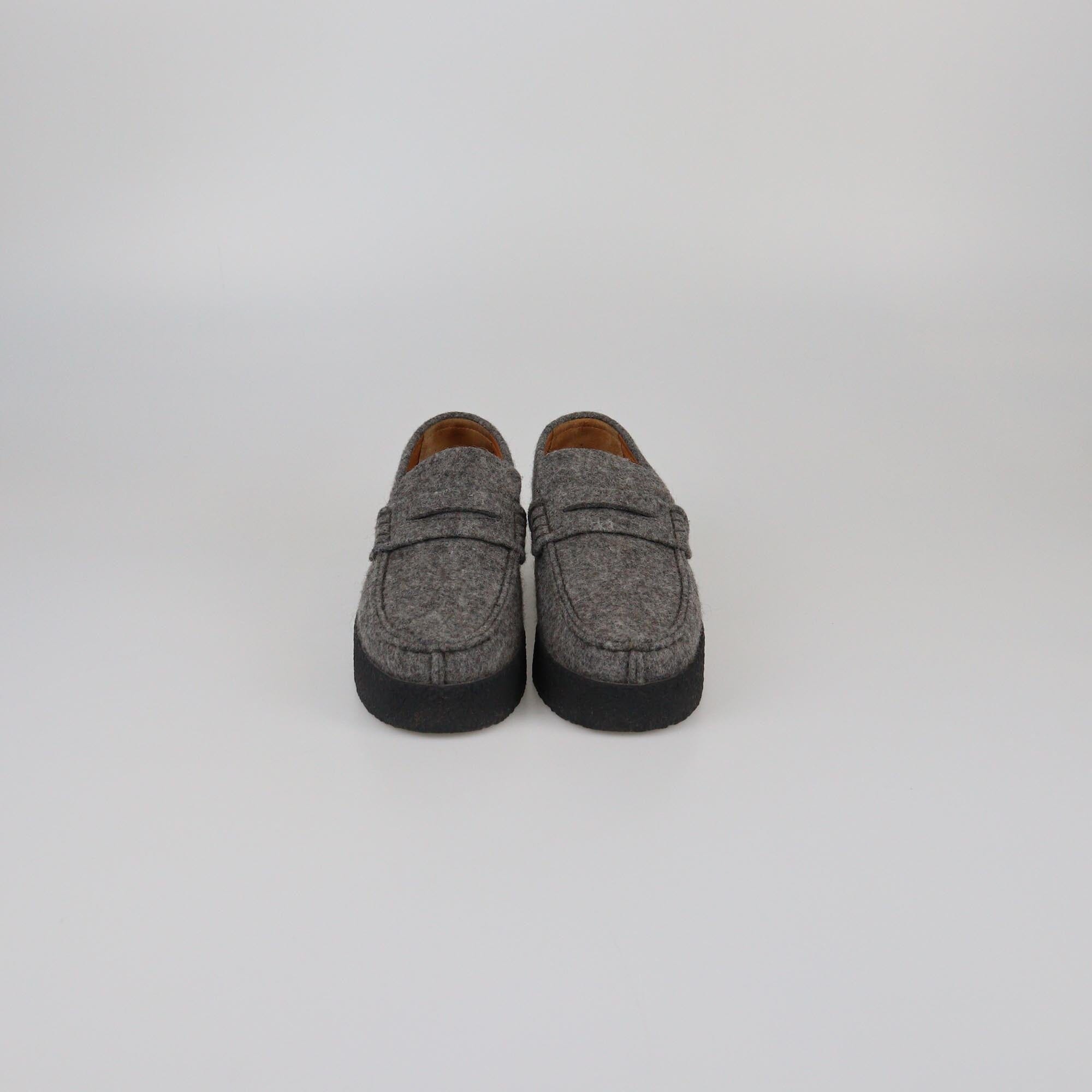 Celine Grey Slip On Loafers Womens Celine 