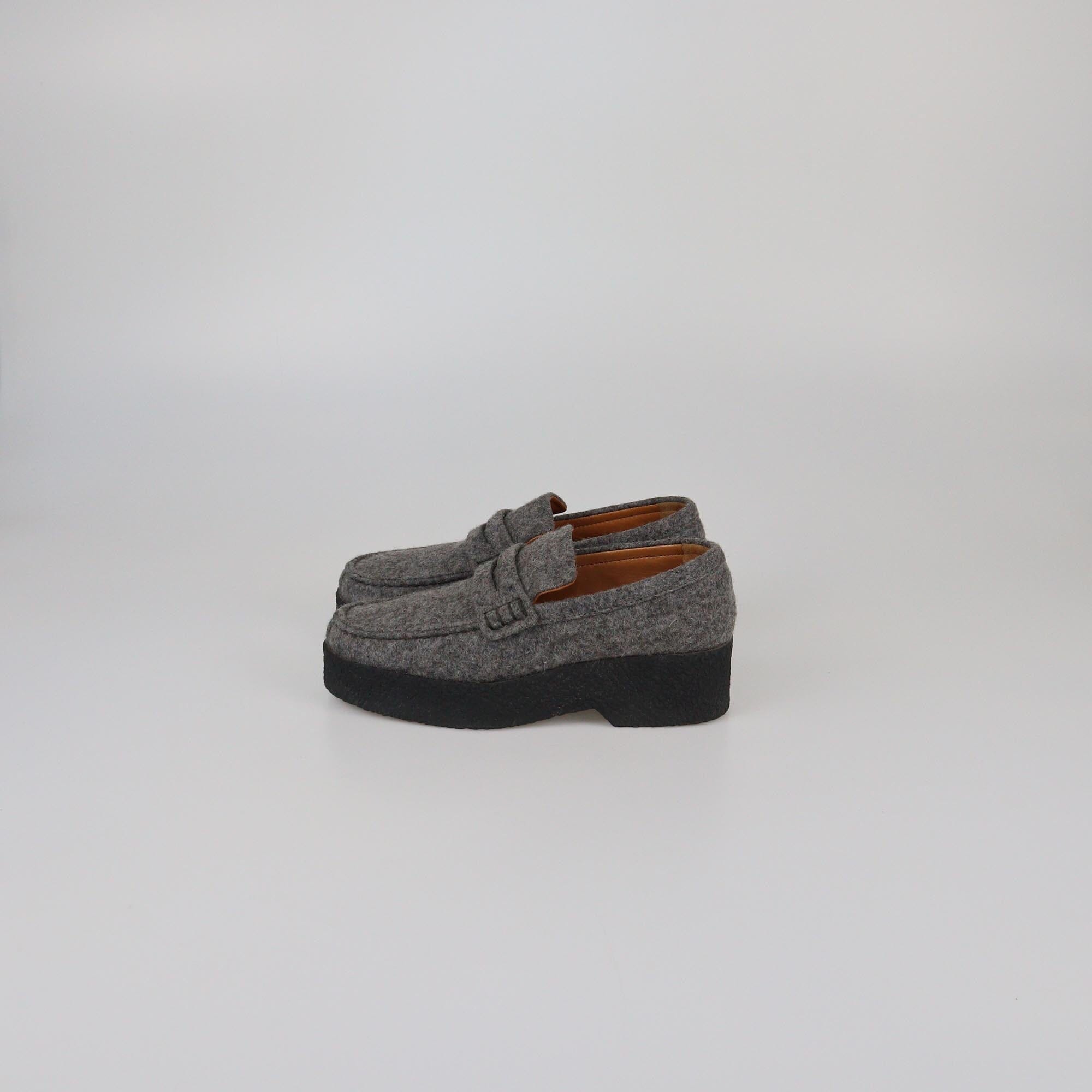 Celine Grey Slip On Loafers Womens Celine 