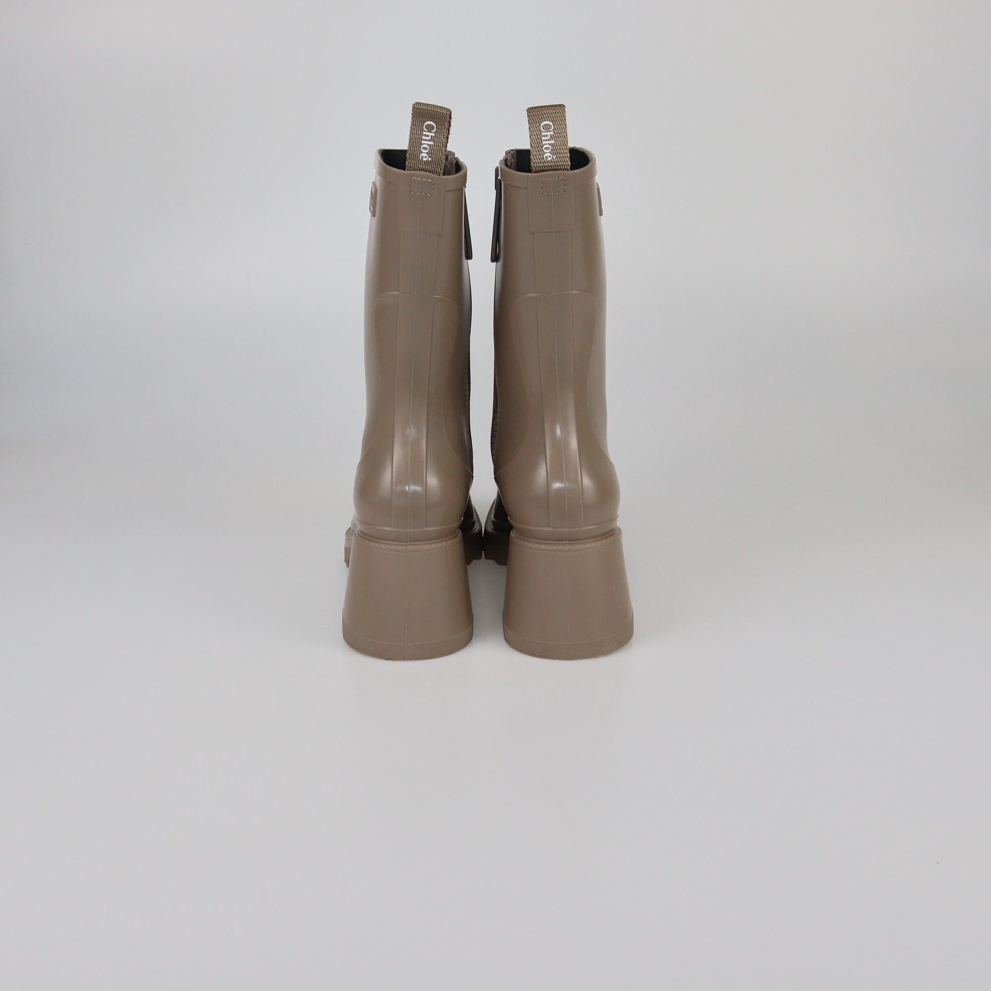 Chloe Beige Betty Rain Boots Womens Chloe 