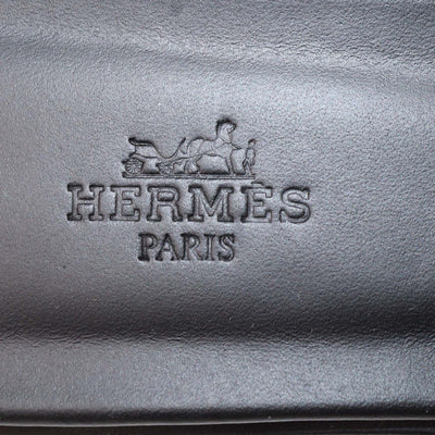 Hermes Black Box Calf Leather Oran Sandals