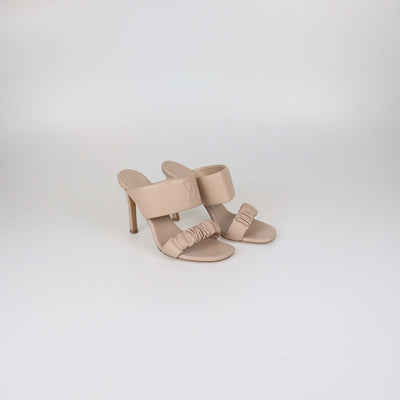 Louis Vuitton Beige Leather Drapy Sandals