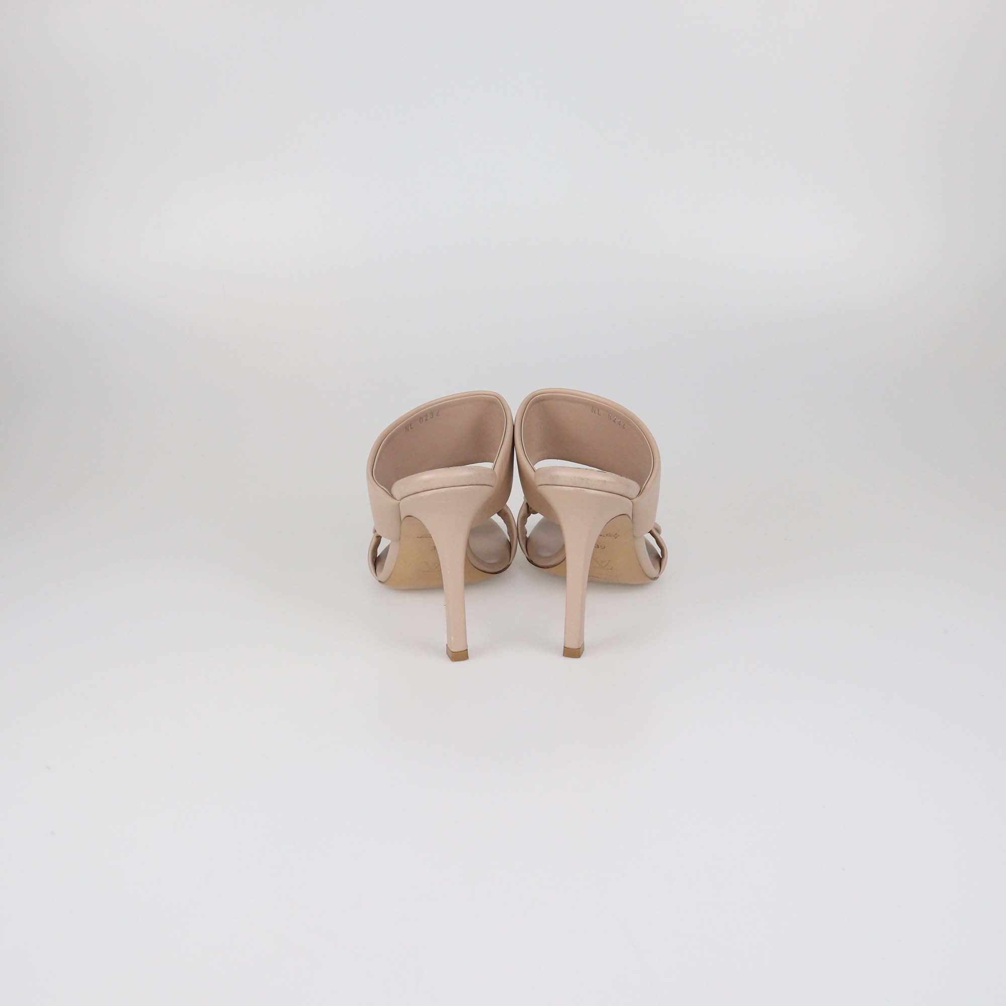 Louis Vuitton Beige Leather Drapy Sandals