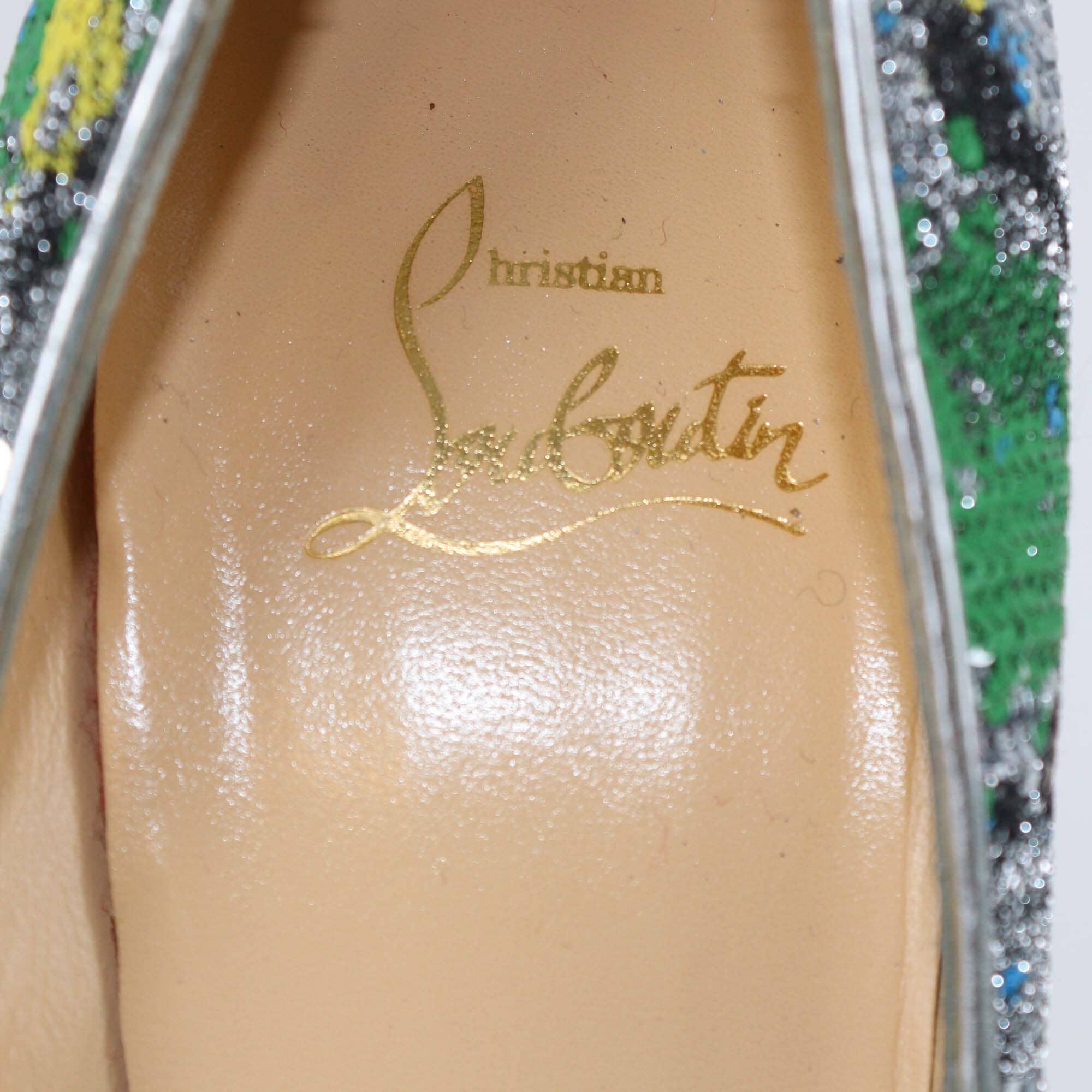 Christian Louboutin Multicolor Sequins Pigalle Follies Pumps Womens Christian Louboutin 