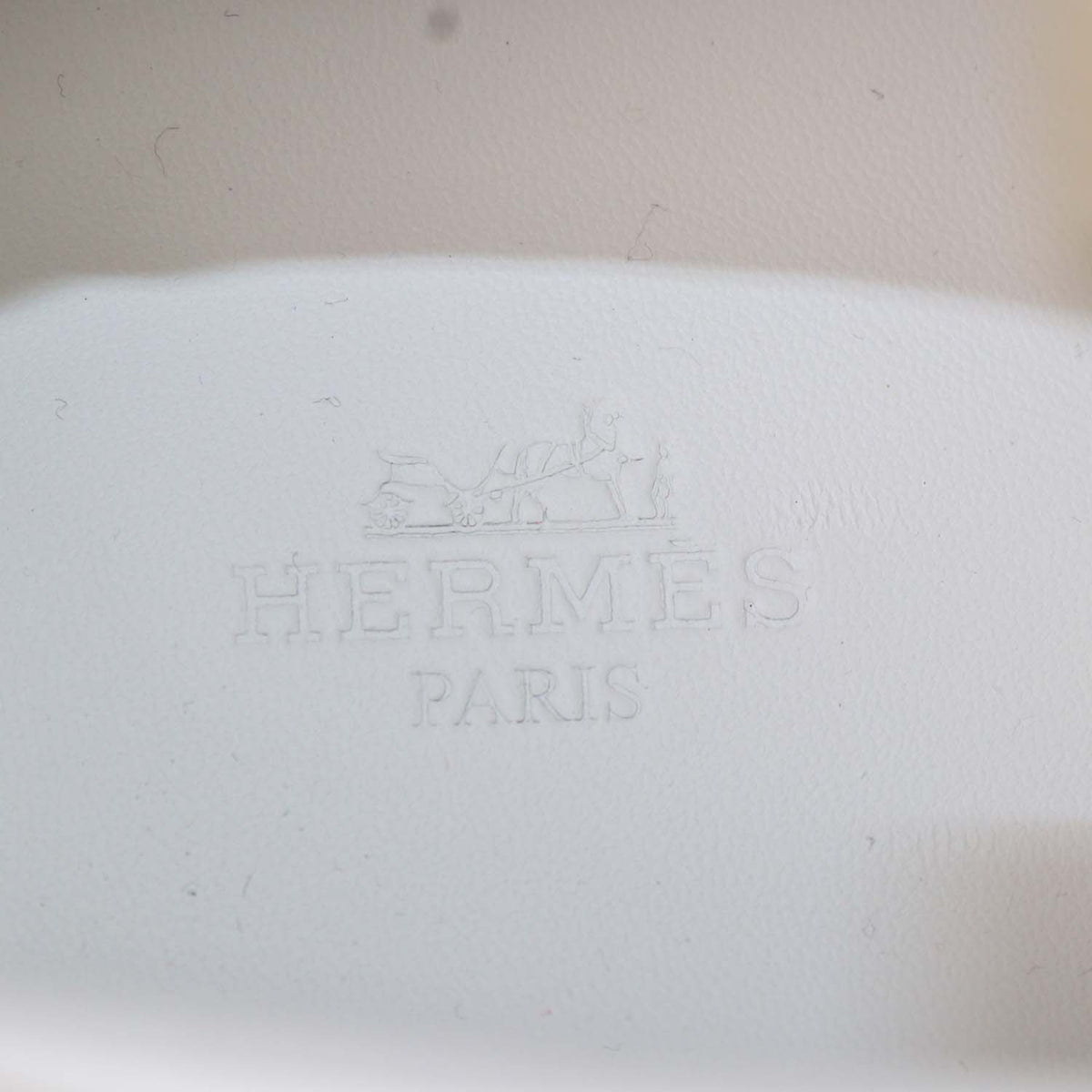 Hermes White Leather Leader Sneakers