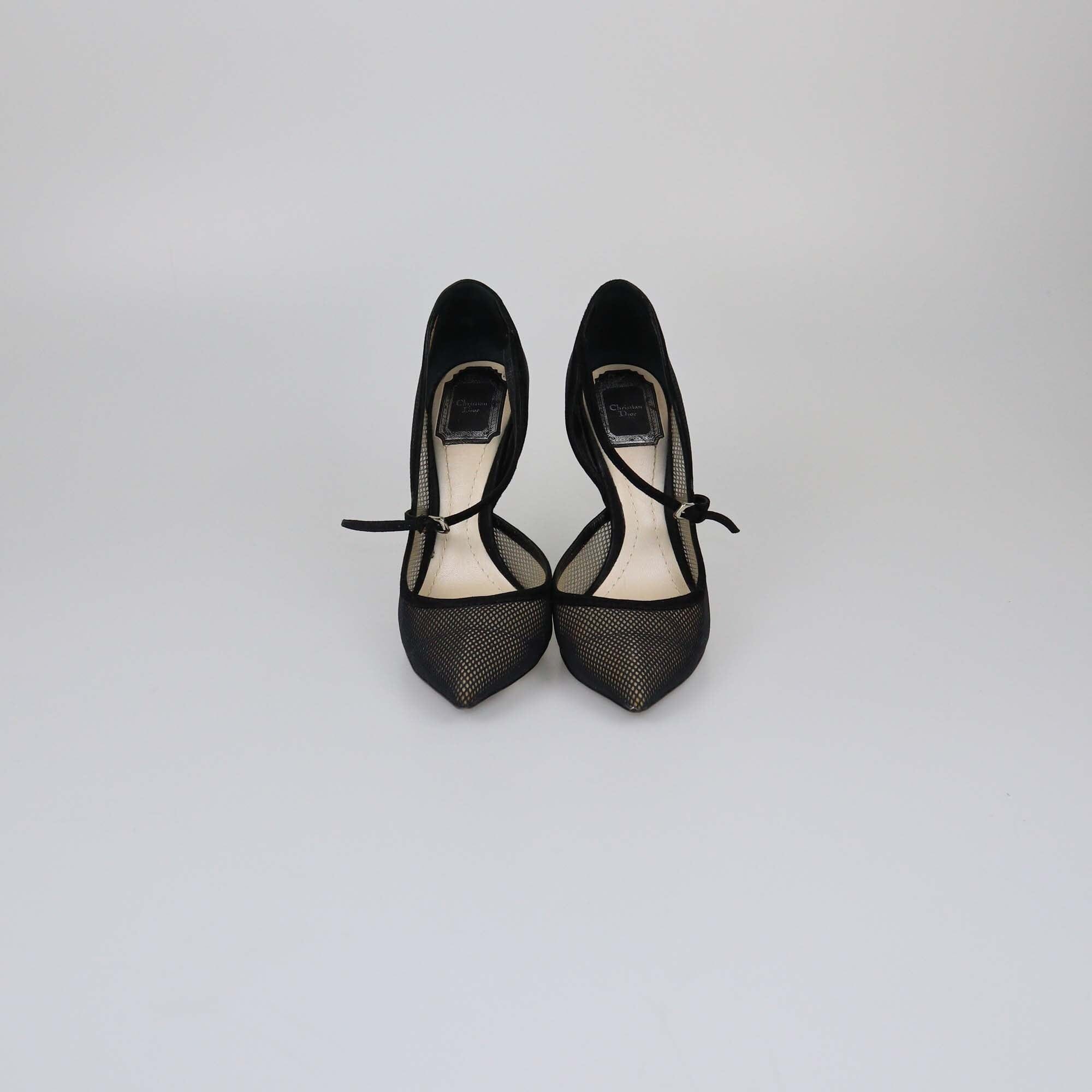 Christian Dior Black Mary Jane D'Orsay Pumps Womens Christian Dior 