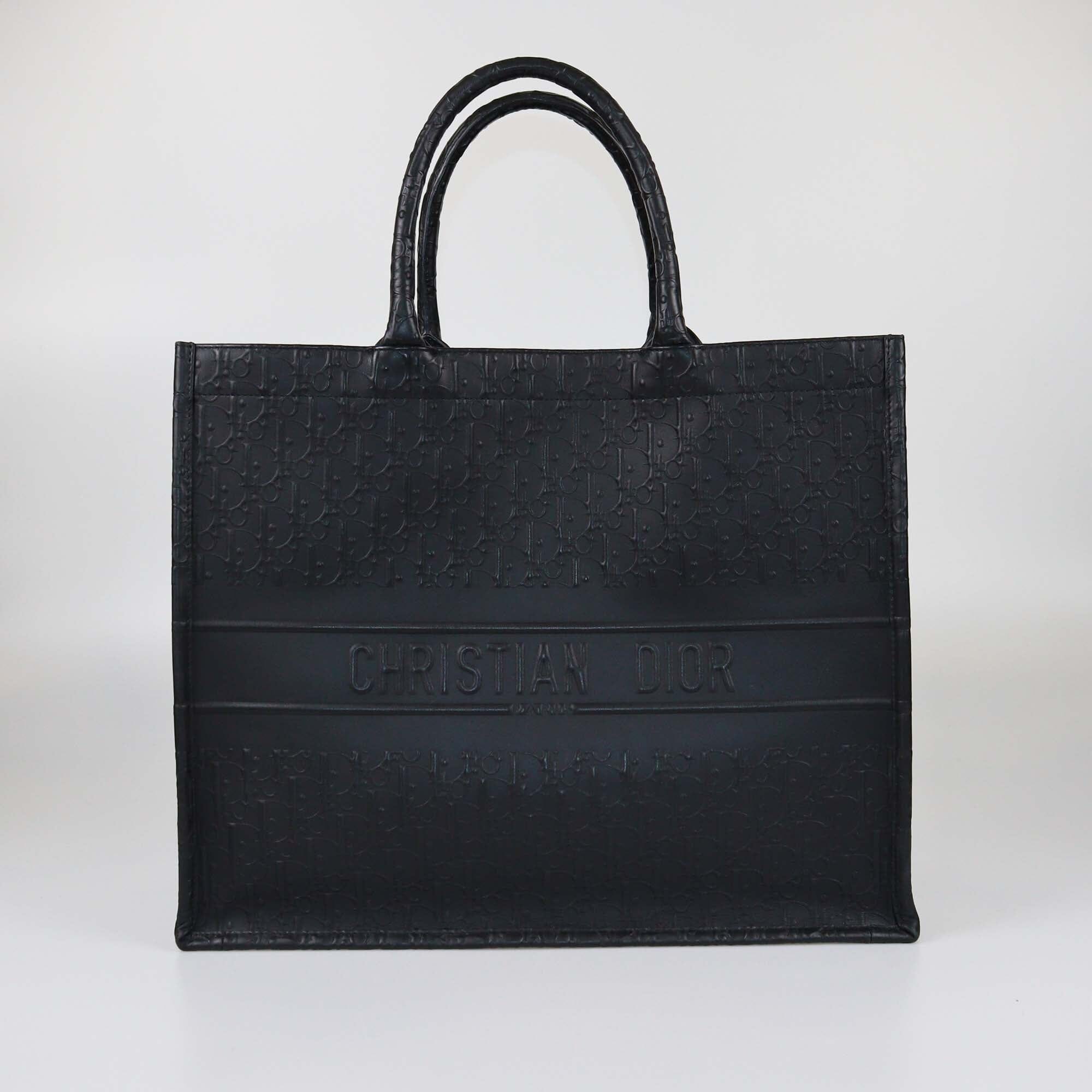 Dior Black Oblique Embossed Book Tote Womens Christian Dior 