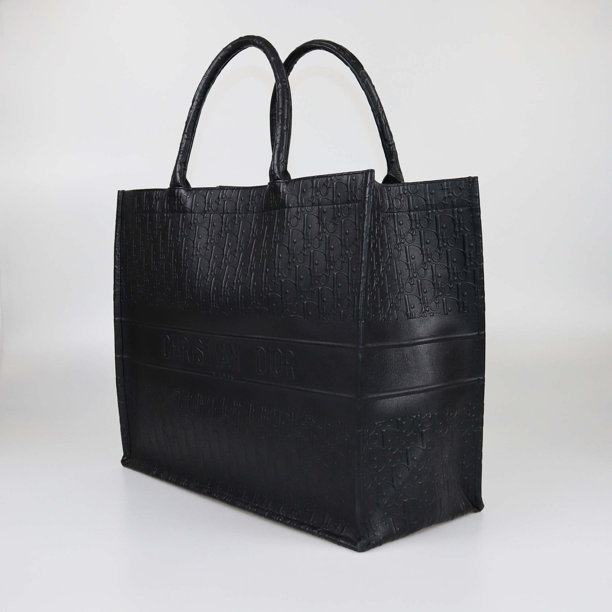 Dior Black Oblique Embossed Book Tote Womens Christian Dior 