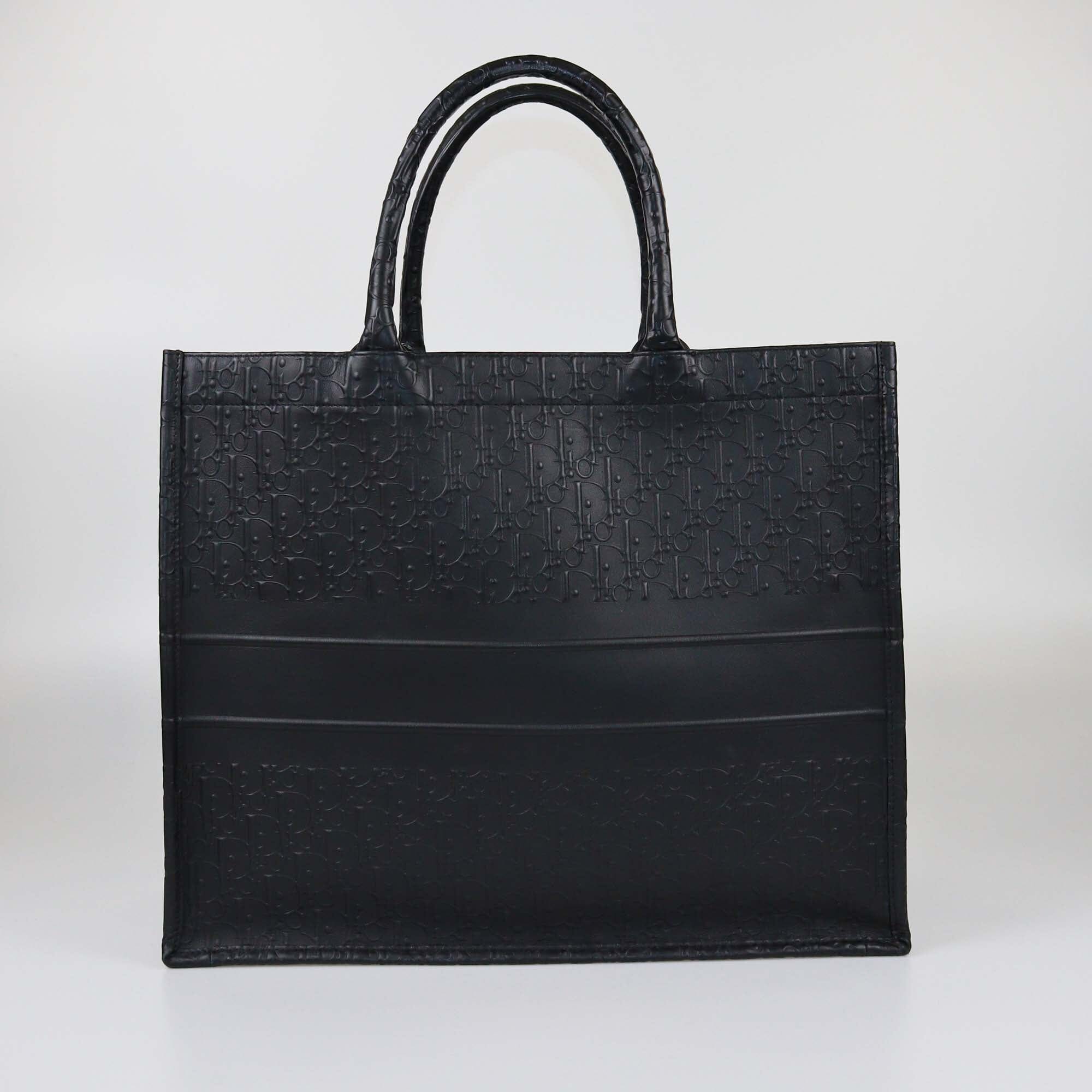 Dior Black Oblique Embossed Book Tote Womens Christian Dior 