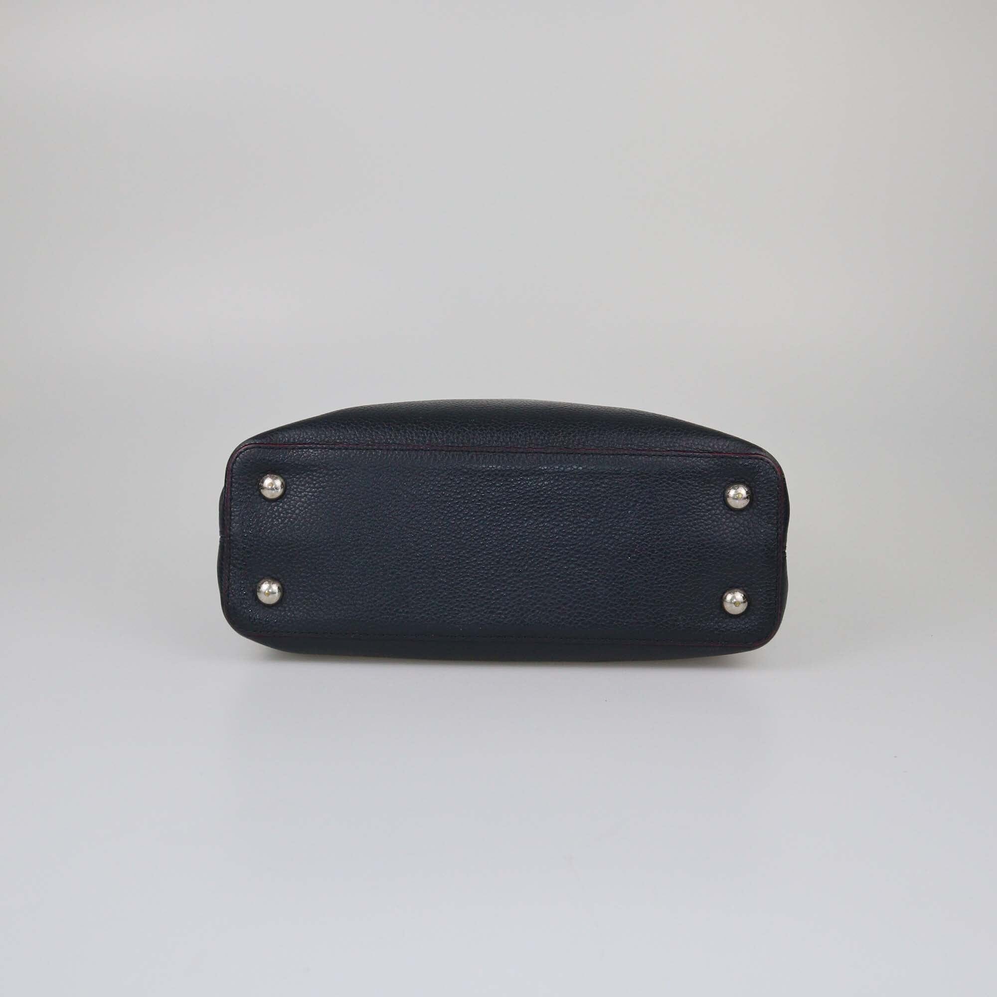 Louis Vuitton Navy Blue Taurillon Capucines PM Bag Womens Louis Vuitton 