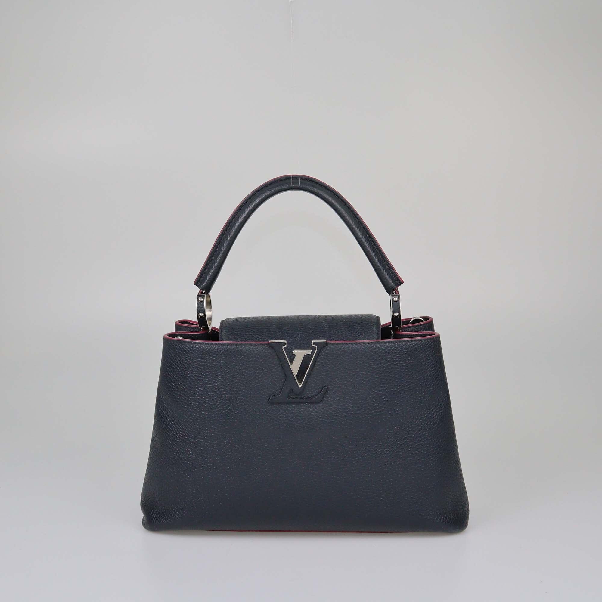 Louis Vuitton Navy Blue Taurillon Capucines PM Bag Womens Louis Vuitton 