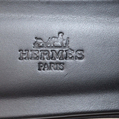Hermes Black Box Calf Leather Oran Sandals