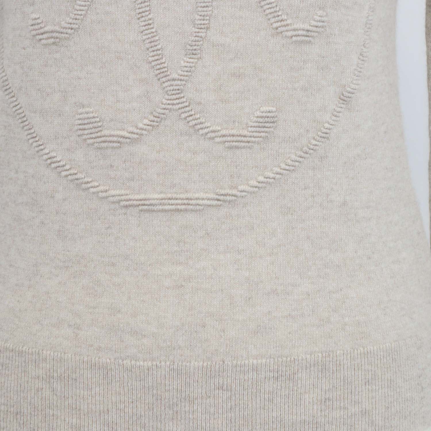 Hermes Beige Cashmere H-Lift Long Sleeve Sweater