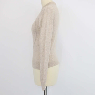 Hermes Beige Cashmere H-Lift Long Sleeve Sweater