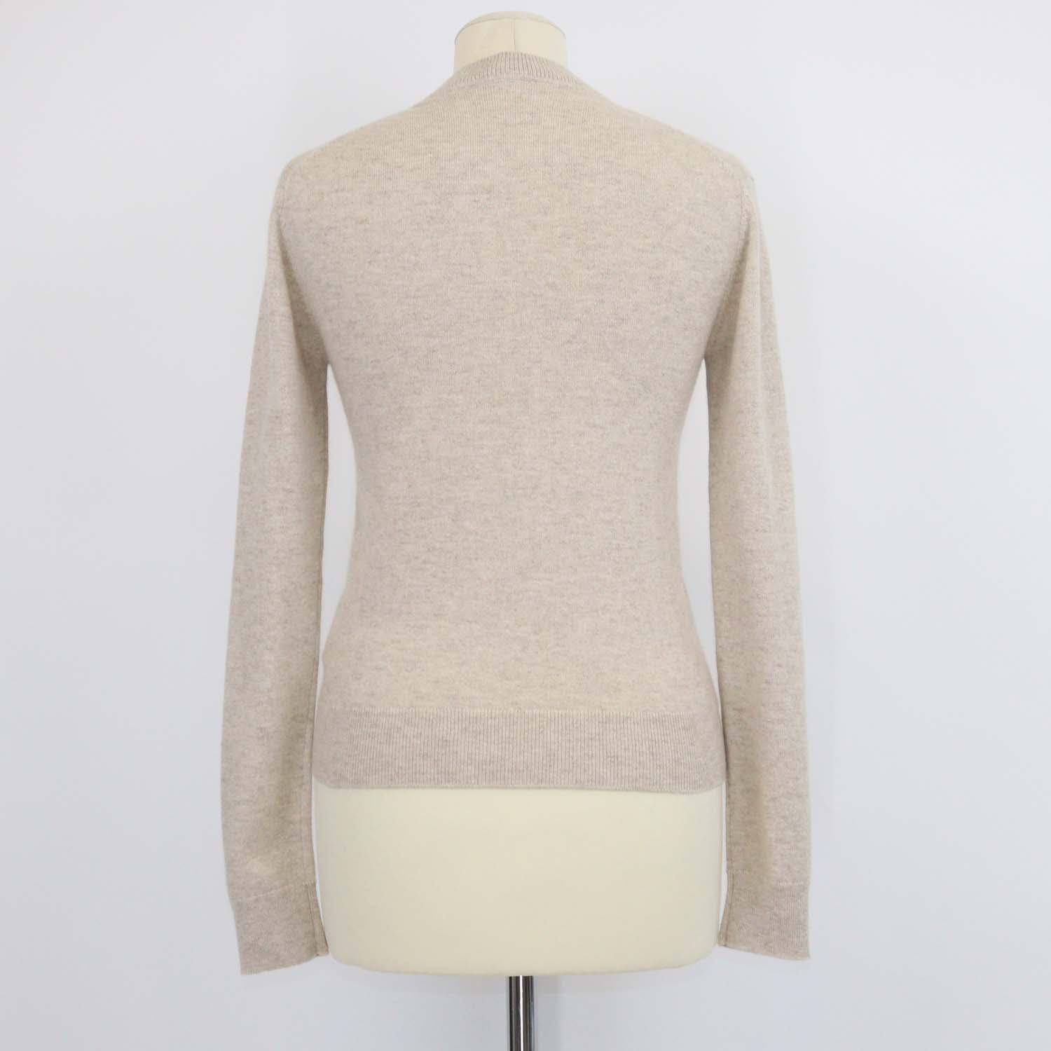 Hermes Beige Cashmere H-Lift Long Sleeve Sweater