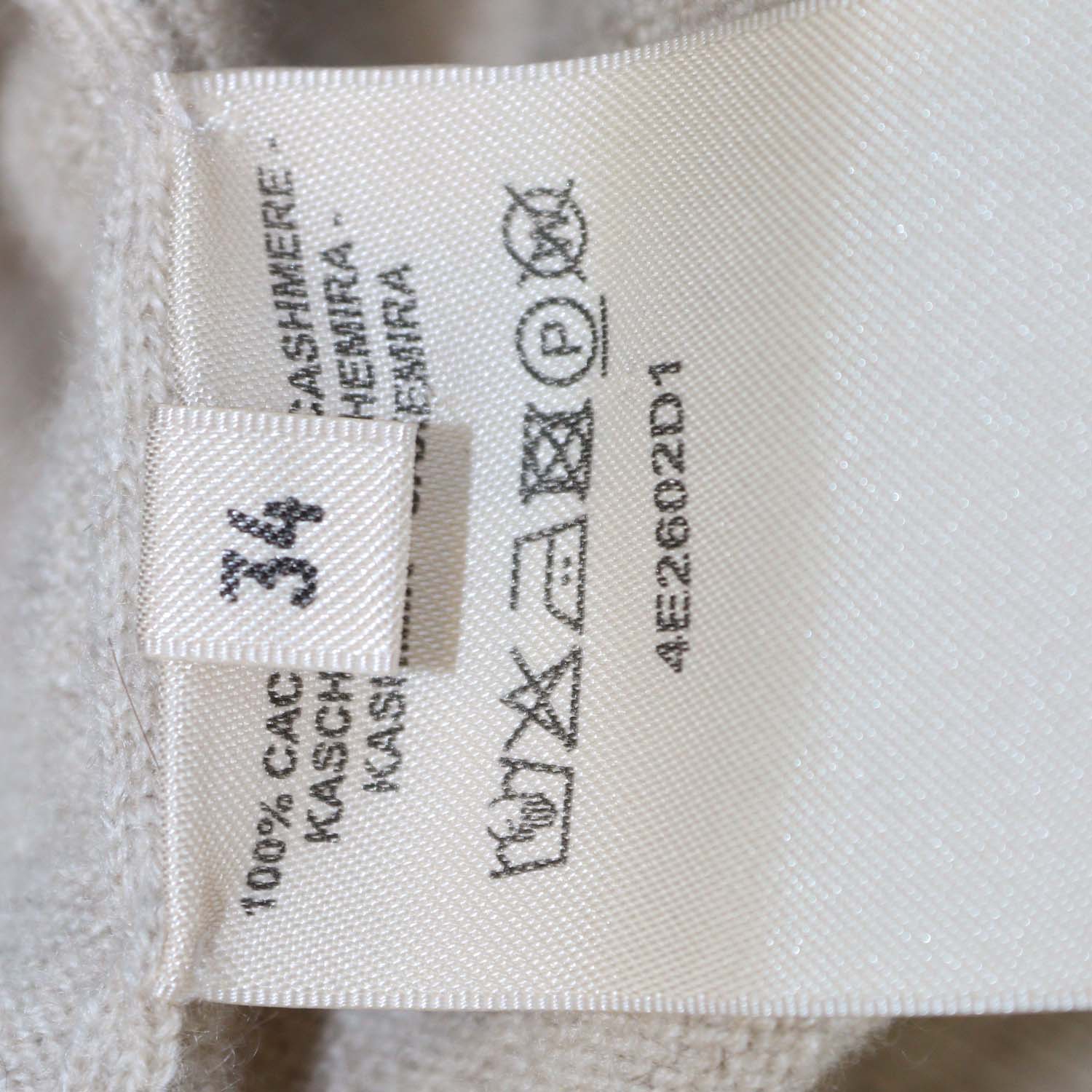 Hermes Beige Cashmere H-Lift Long Sleeve Sweater