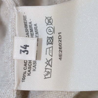 Hermes Beige Cashmere H-Lift Long Sleeve Sweater
