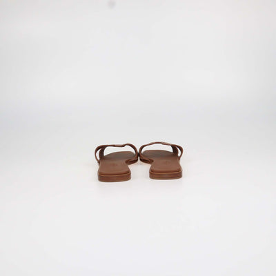 Hermes Gold Box Calf Leather Oran Sandals