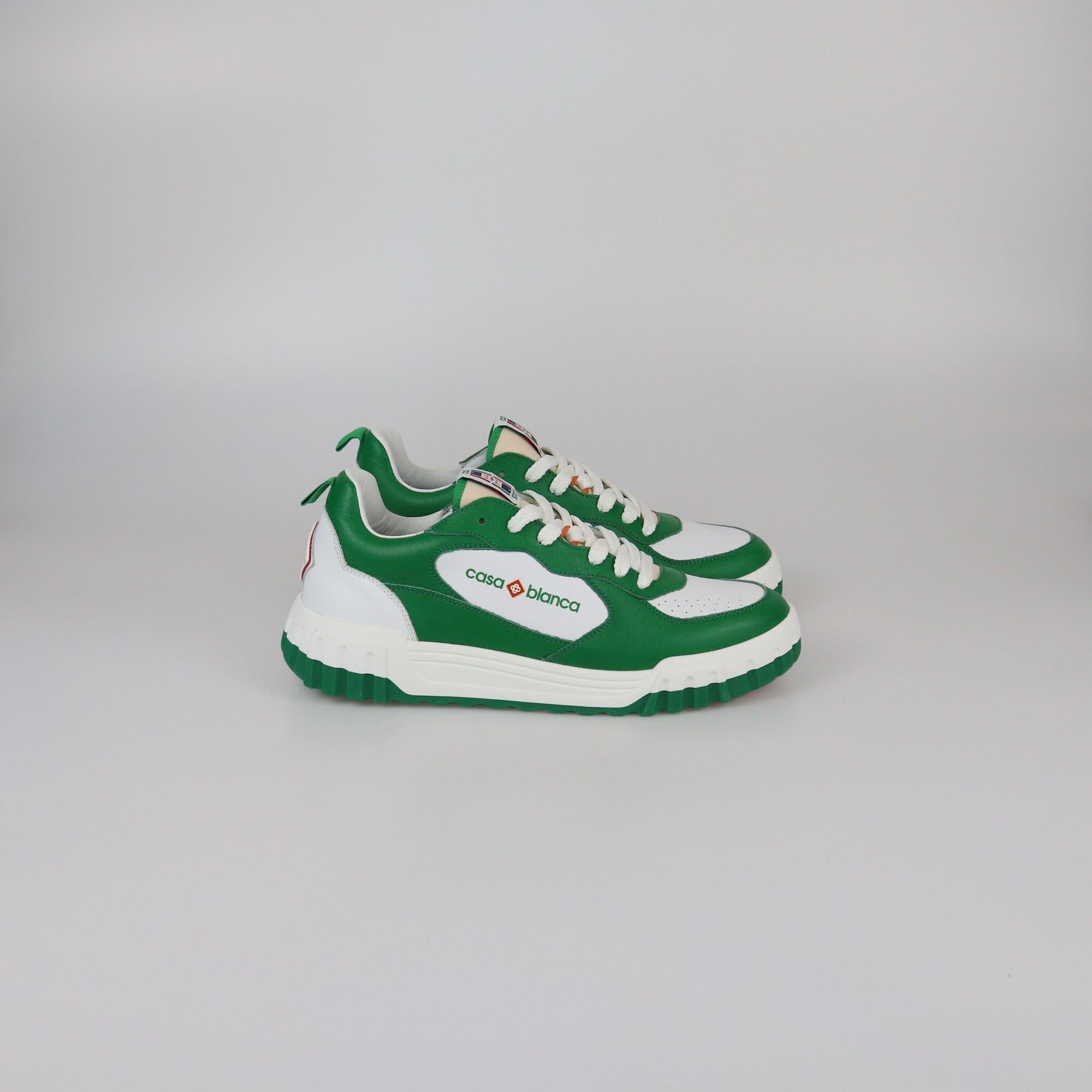Casablanca Green/White The Court Sneakers Mens Casablanca 